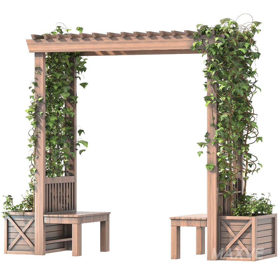 Wooden Garden Arbor 06 - Image 3