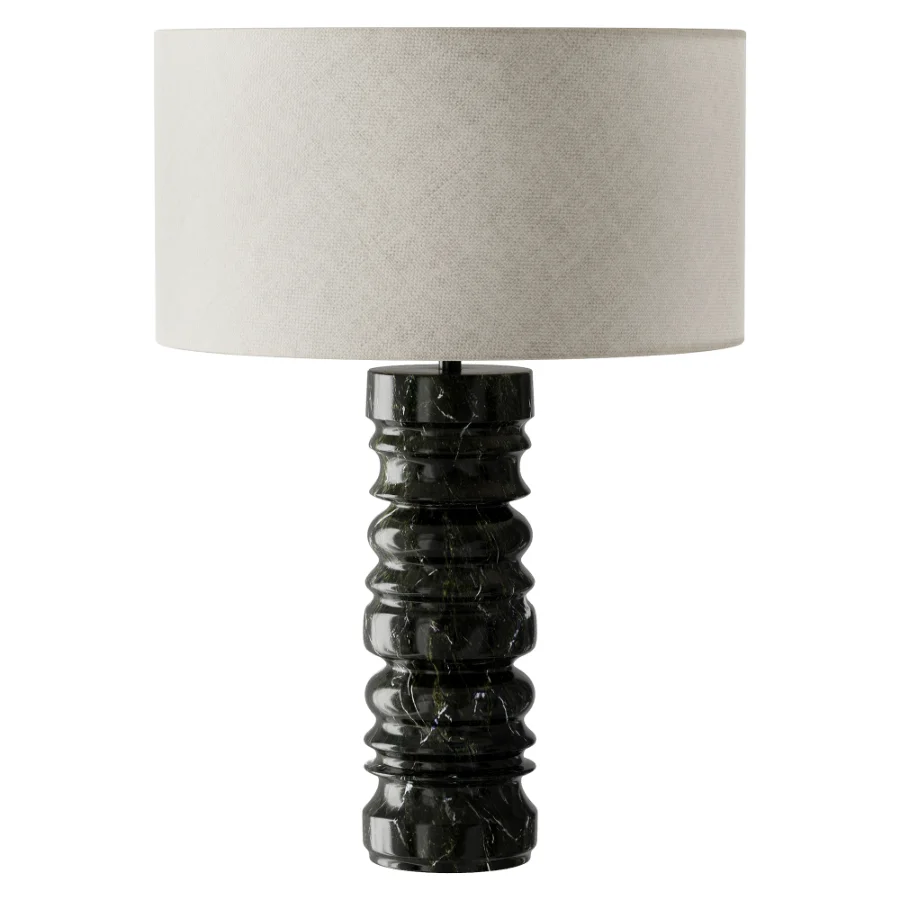Renee large green marble table lamp - Image 2