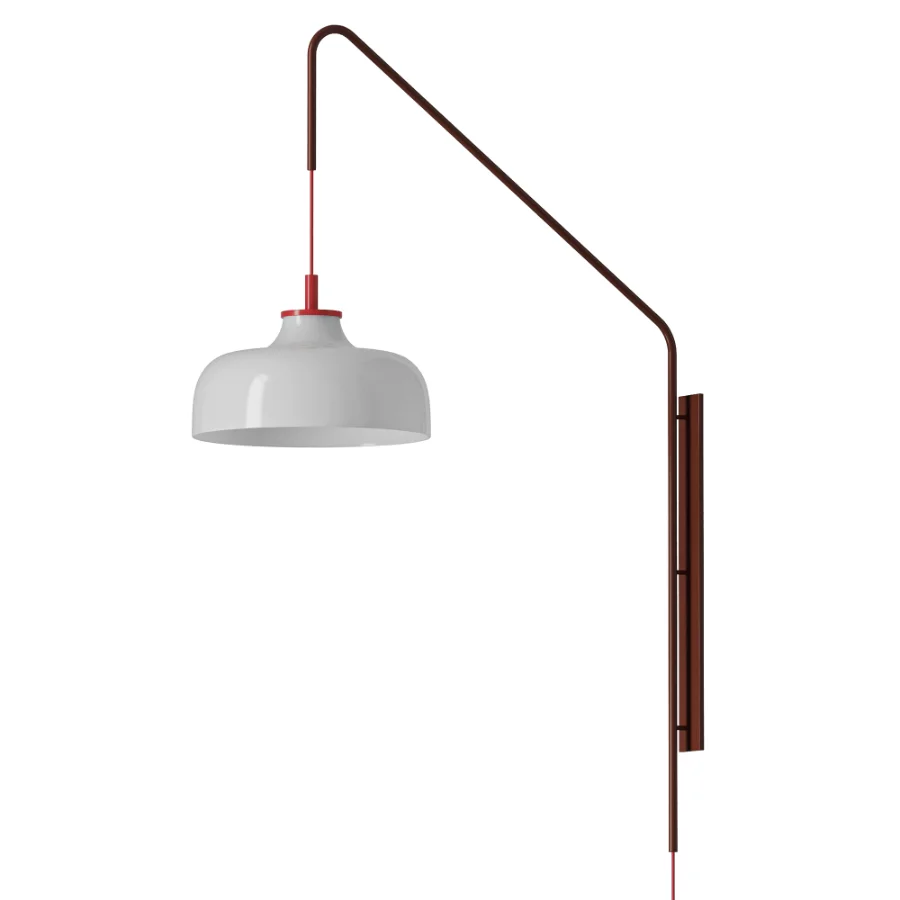 Hubsch Current Wall Lamp Red Maroon - Image 2