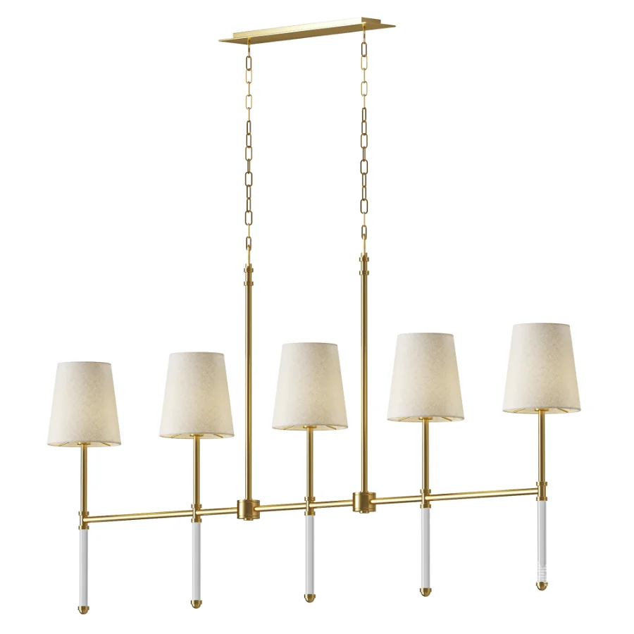 DEMIAN LONG slatted chandelier - Image 1