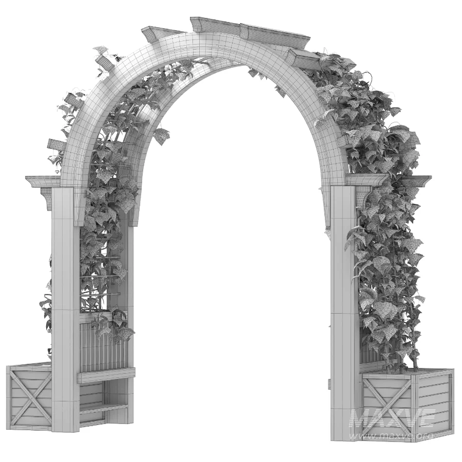 Wooden Garden Arbor 05 - Image 1
