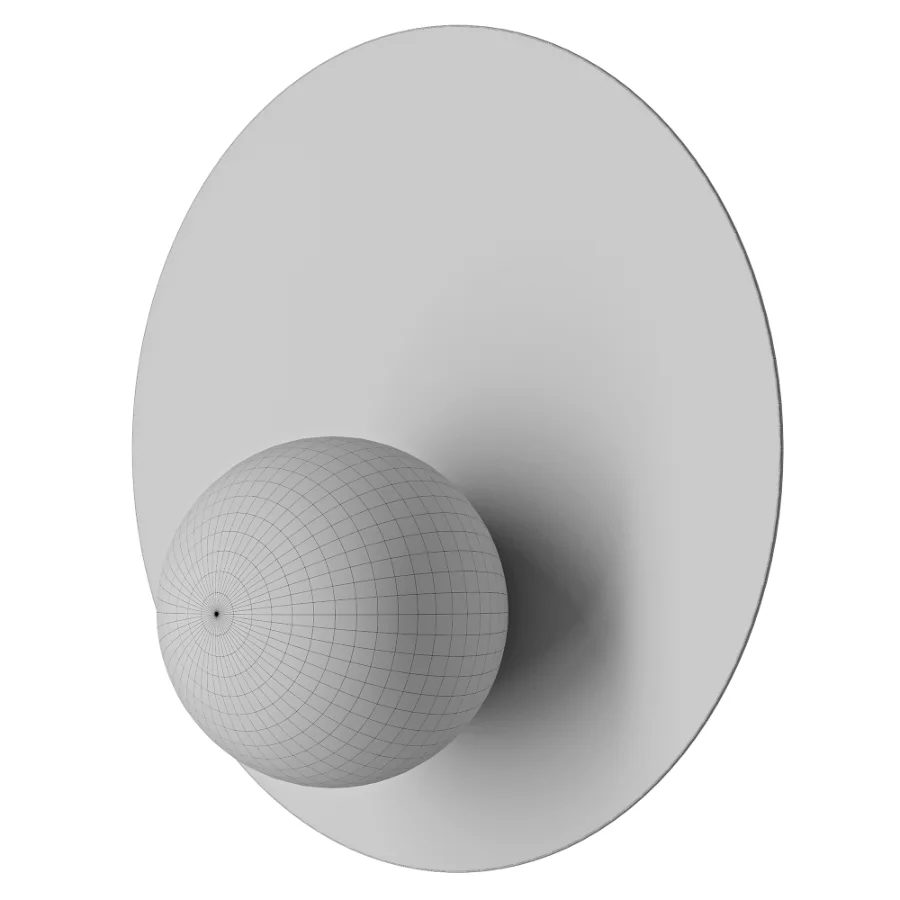 Luna bronze and opal disc wall light - Image 3