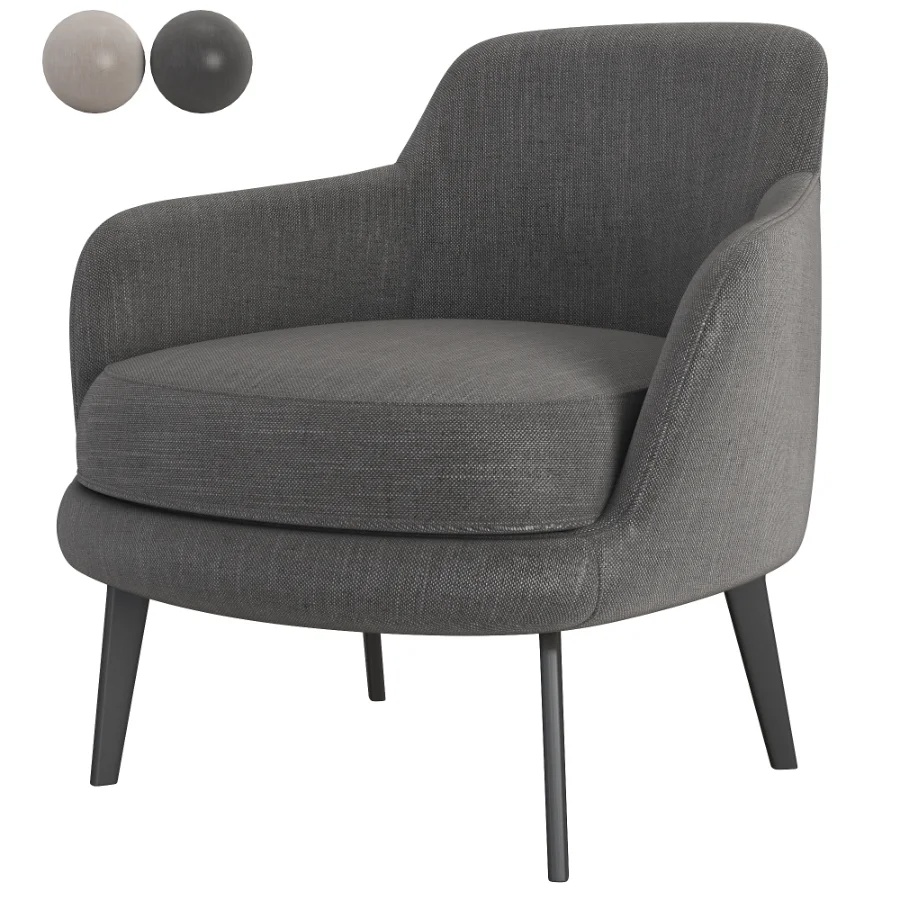 Sum_Armchair_Black_Main_Line_Flax - Image 2