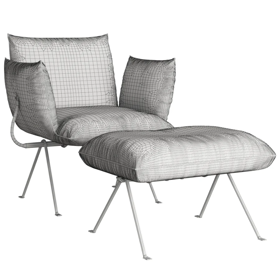 Magis_Officina_Armchair_and_Ottoman - Image 1