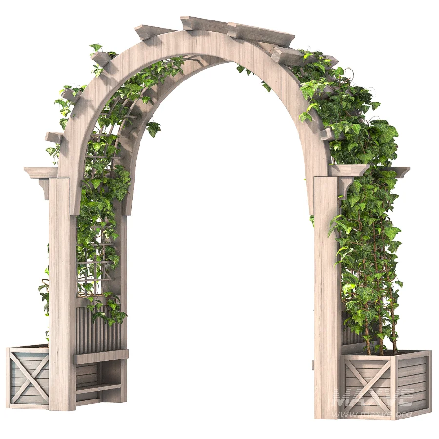 Wooden Garden Arbor 05 - Image 2