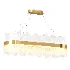 Modern Gold Rectangular Crystal Chandelier - Thumbnail 1