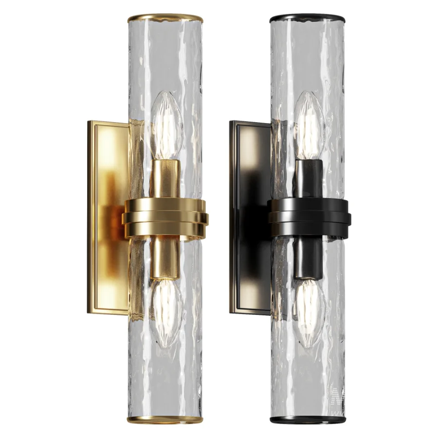 Eleanor Modern Double Glass Wall Sconce - Image 1