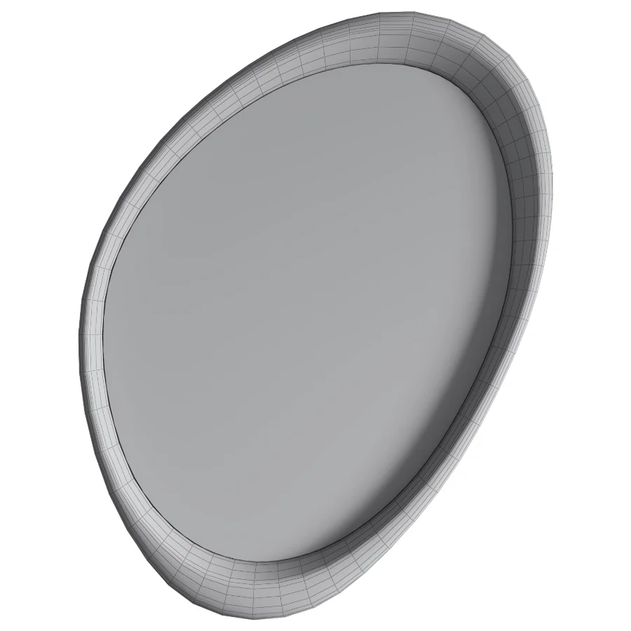 Asymmetrical Wooden Frame Mirror 02 - Image 2