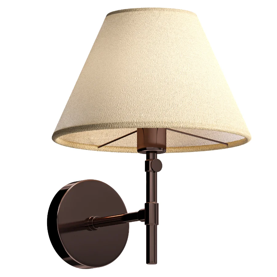 WALL LIGHT WITH LINEN LAMPSHADE - Image 3