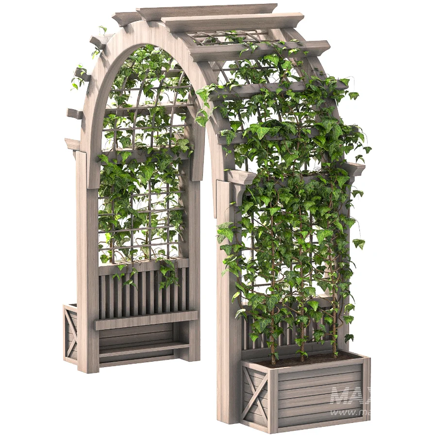 Wooden Garden Arbor 05 - Image 6