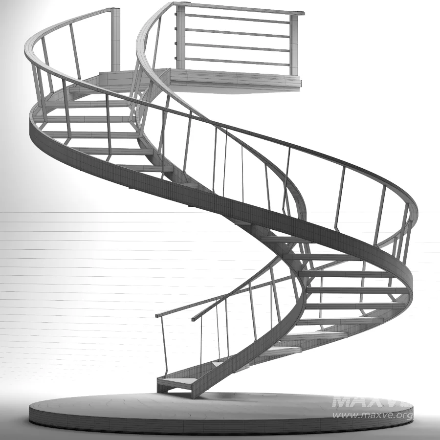 Wooden Spiral Staircase - Image 1