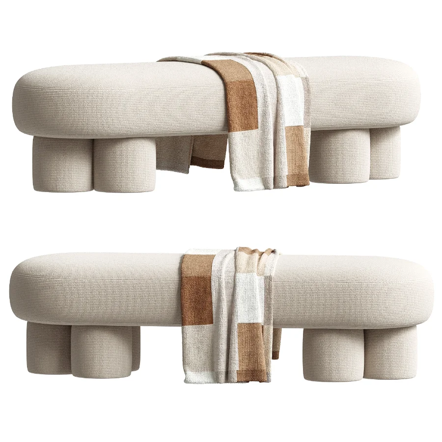 Estelle Mid Beige Ottoman - Image 3