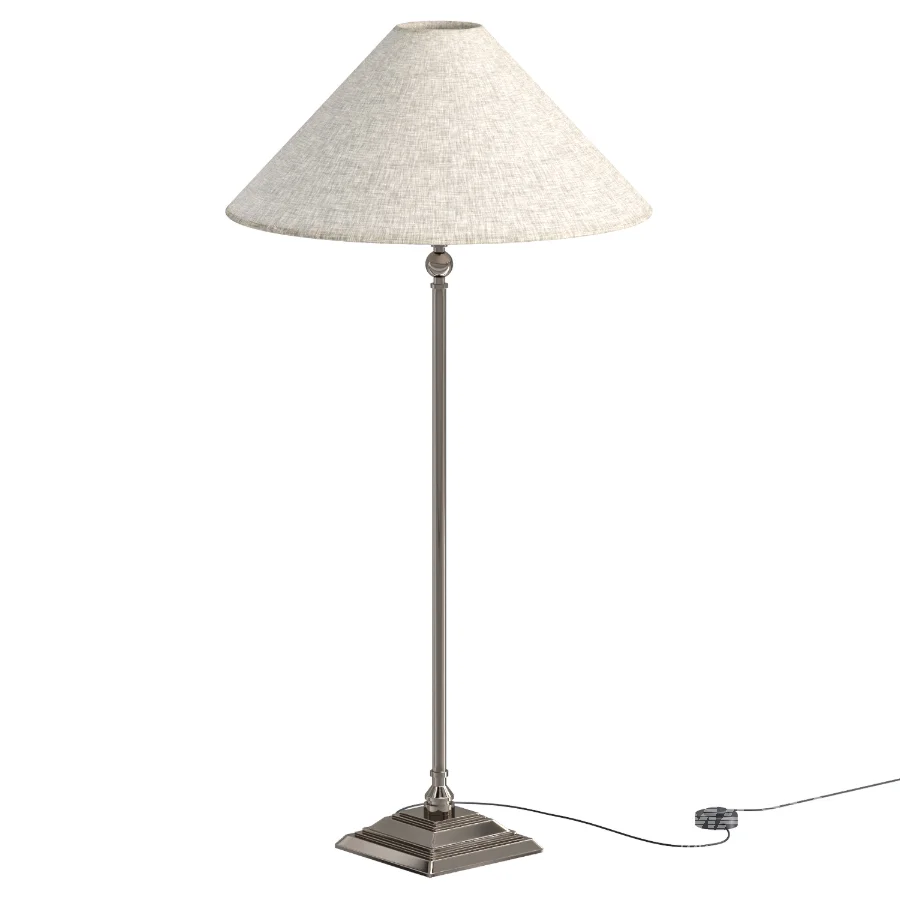 Francesca Matt Black Table Lamp with Linen Shade - Image 2