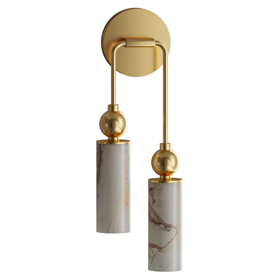 Harlin Alabaster Wall Lamp 2 heads - Image 2