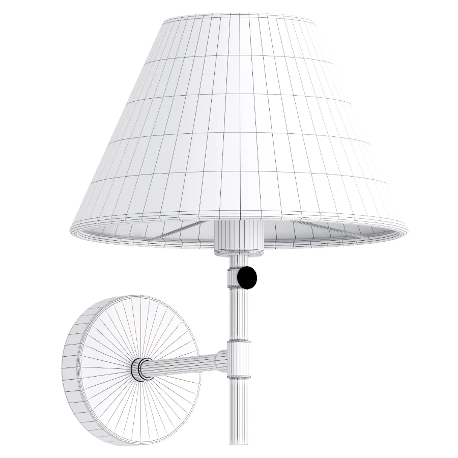 WALL LIGHT WITH LINEN LAMPSHADE - Image 1