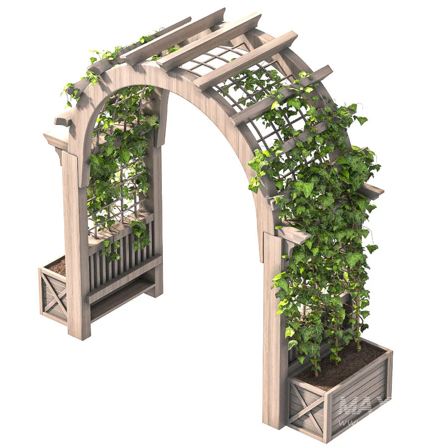 Wooden Garden Arbor 05 - Image 4