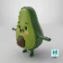 Avocado Cartoon 3D Character - Thumbnail 25