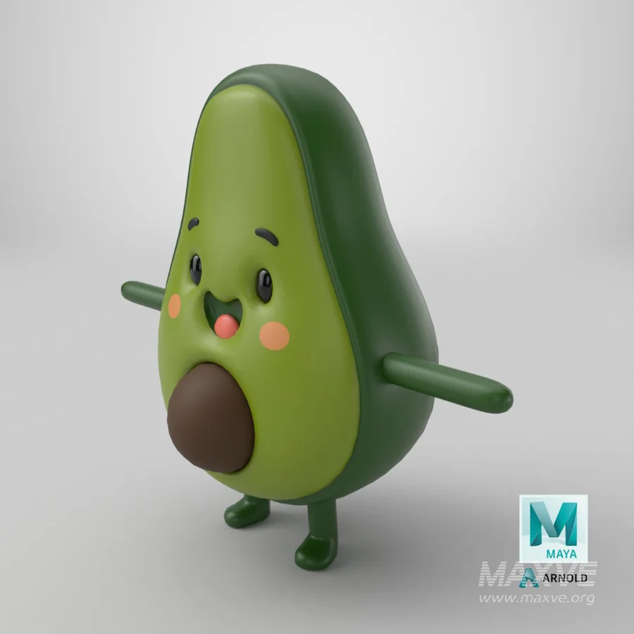 Avocado Cartoon 3D Character - Image 25