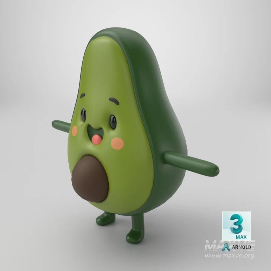 Avocado Cartoon 3D Character - Image 24
