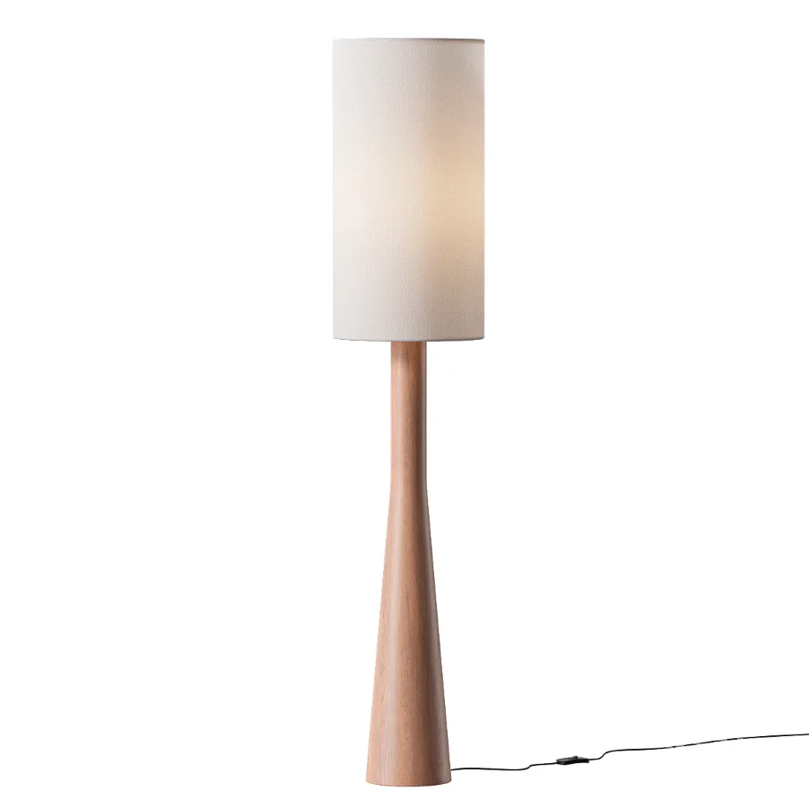 Minimalist Japandi Linen Floor Lamp - Image 2