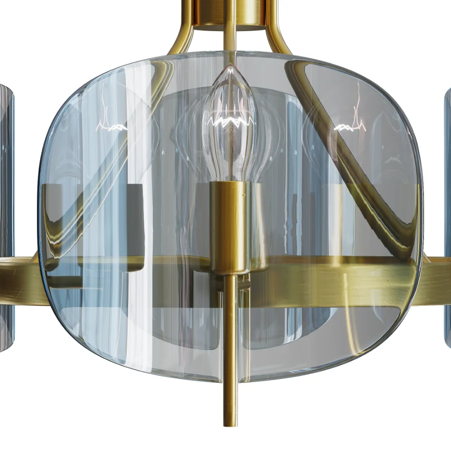 Modern Wagon Wheel 6-Light Chandelier - Image 7