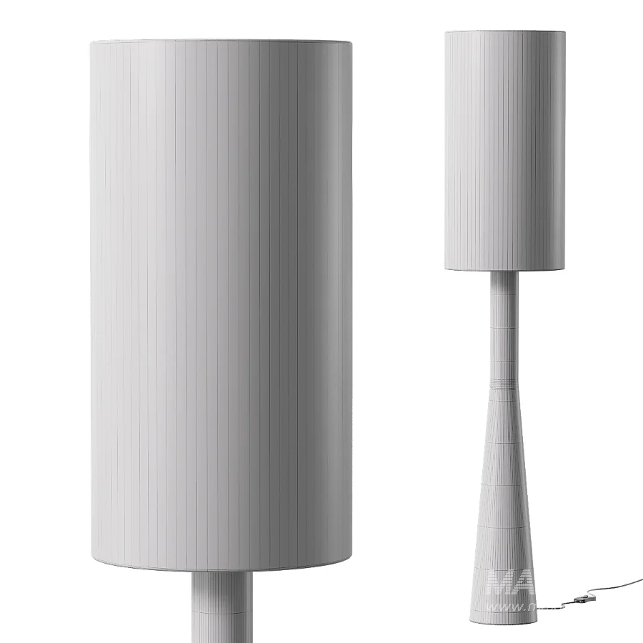 Minimalist Japandi Linen Floor Lamp - Image 5