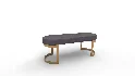 Meridian Furniture Lemar Velvet Bench - Thumbnail 5
