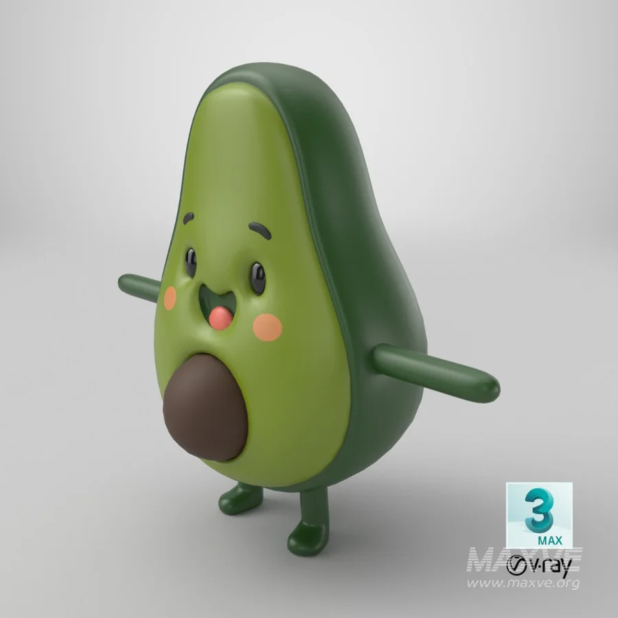 Avocado Cartoon 3D Character - Image 26
