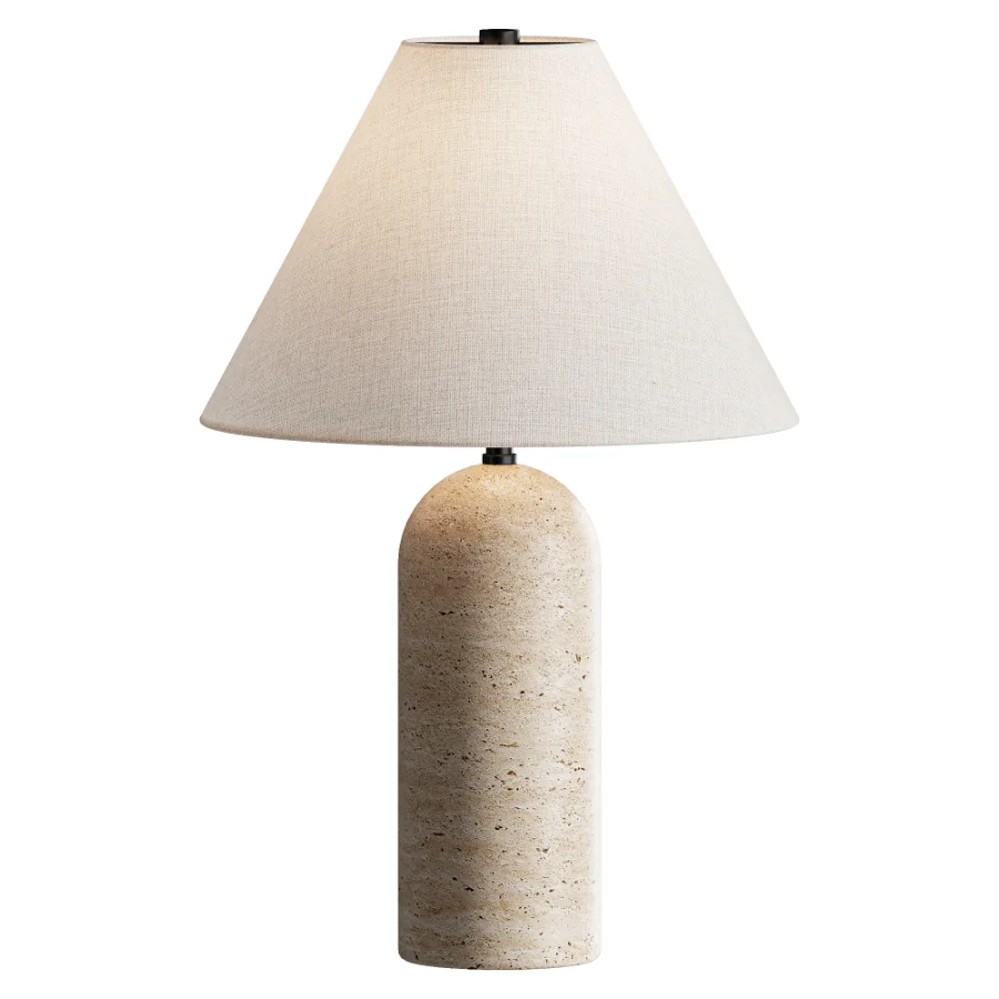 Astere Travertine Table Lamp - Image 1
