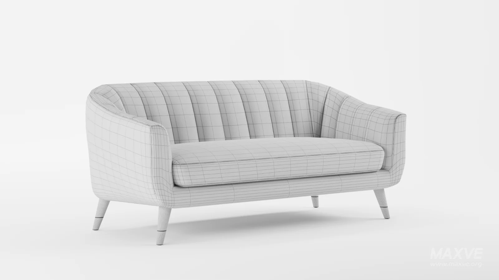 Steffan Wide Velvet Flared Arm Sofa - Image 10