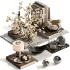 Tabletop Vintage Decor Set28 - Thumbnail 2