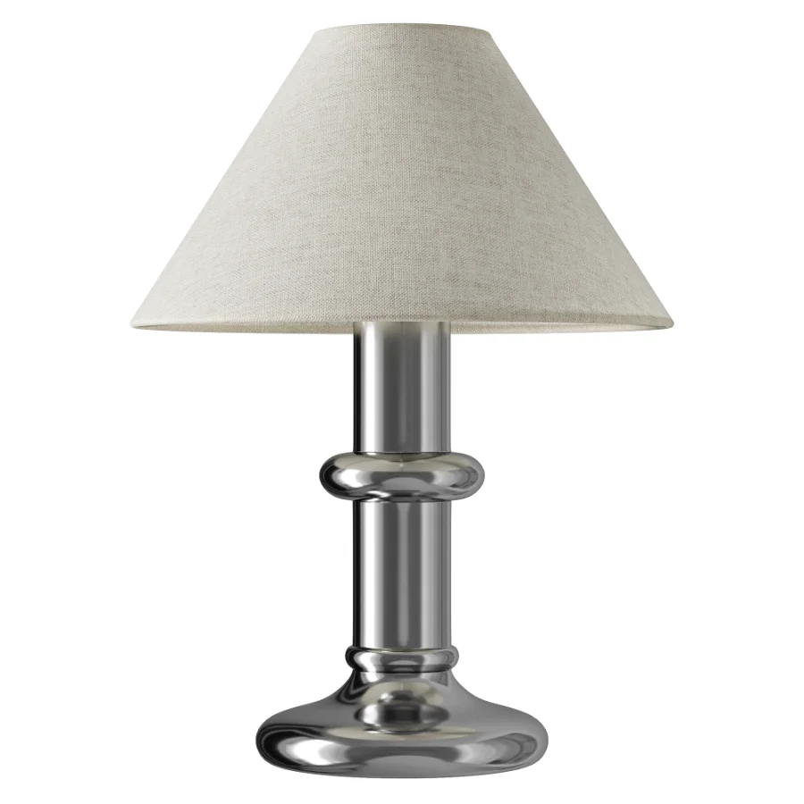 Chrome Fabric Table Lamp - Image 2