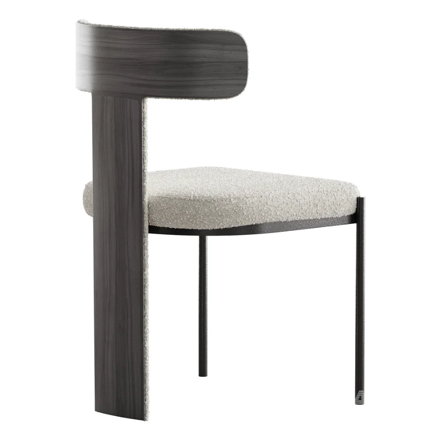 Contemporary Armless Chair with Padded Upholstery - Image 5
