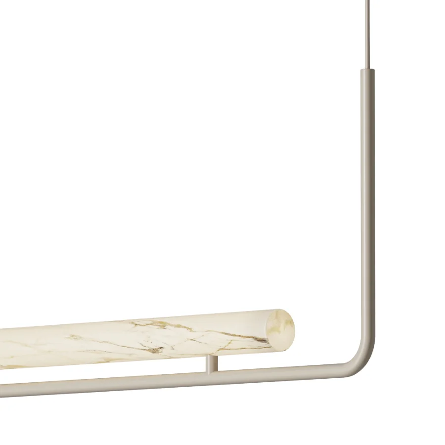 Large Alena LED pendant light made of alabaster - Image 2