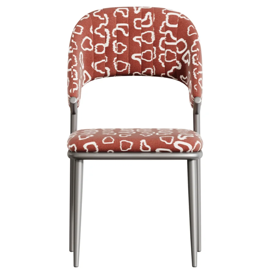 Contemporary Low Back Faux Leather Dining Chair - Image 6