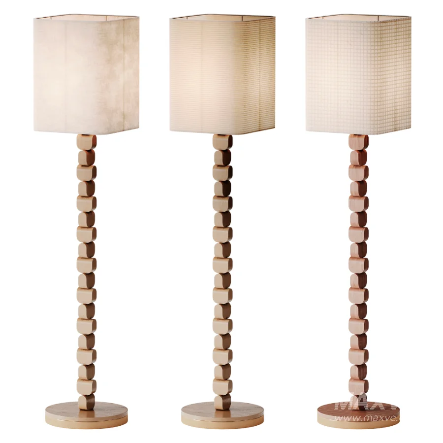 Vintage Wooden Floor Lamp - Image 8