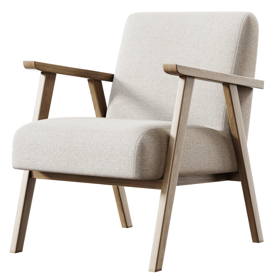Ebbe Ecru Linen Armchair - Image 2