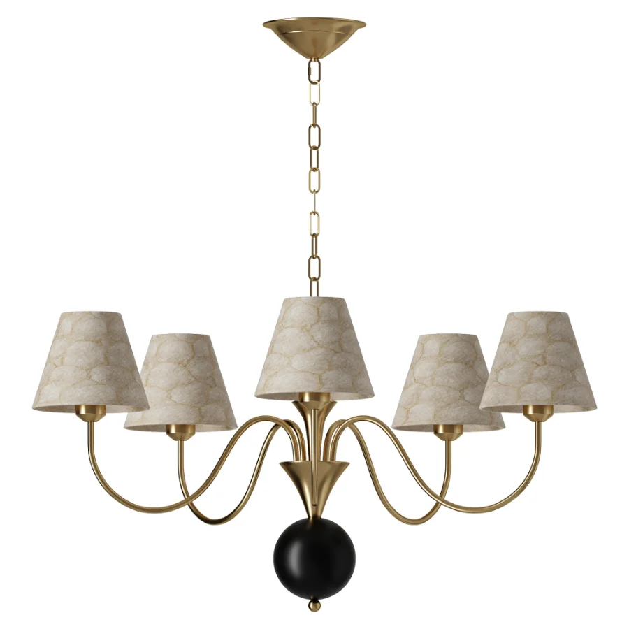 Micahell Capiz Shell Branch Chandelier 5 heads - Image 2