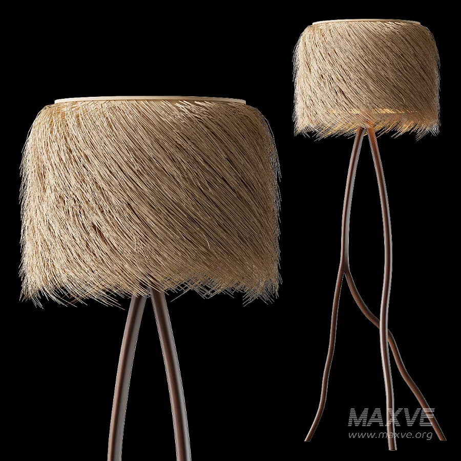 Japandi Fringe Floor Lamp - Image 2