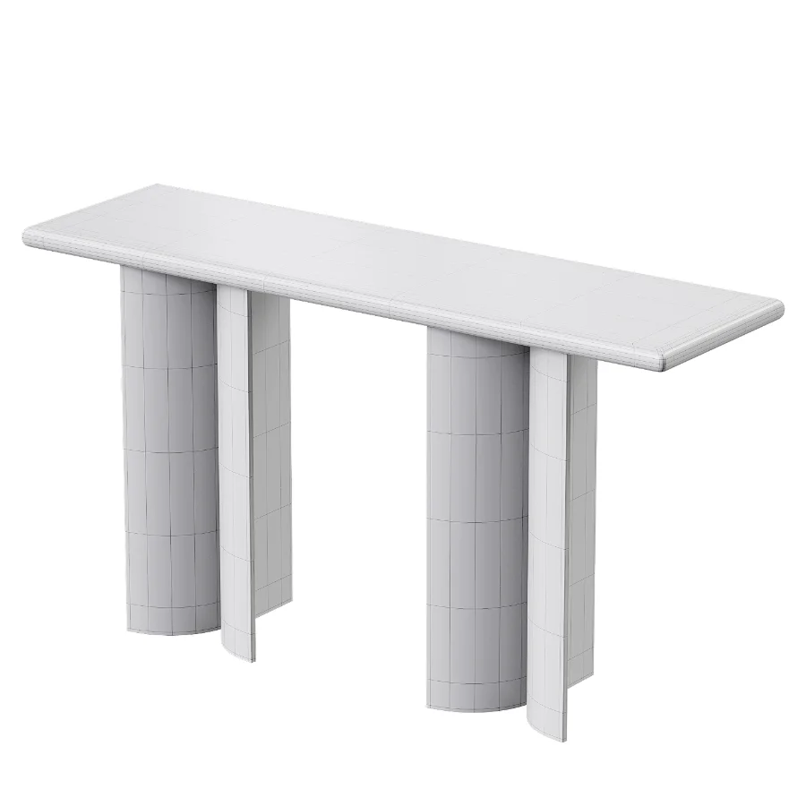 Marble Wood Ivory Console - Image 2