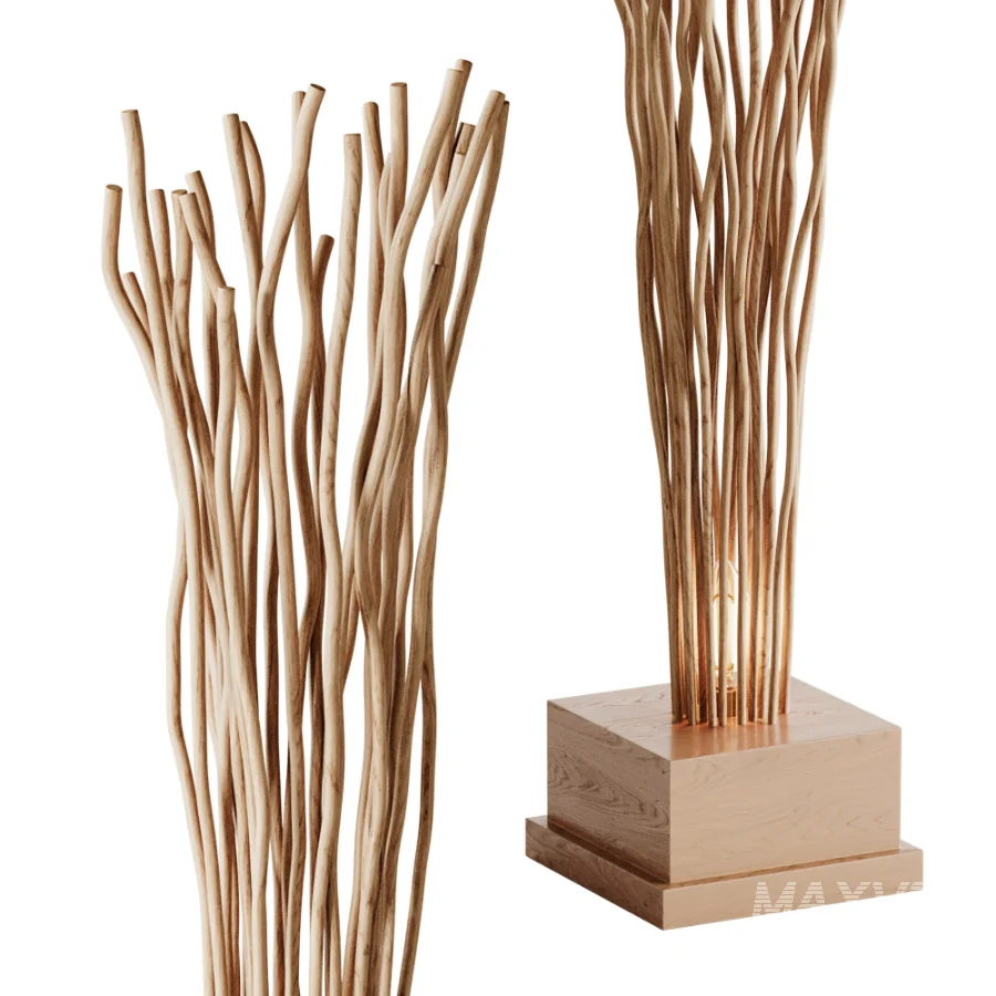 Wooden Floor Lamp 03 - Image 3