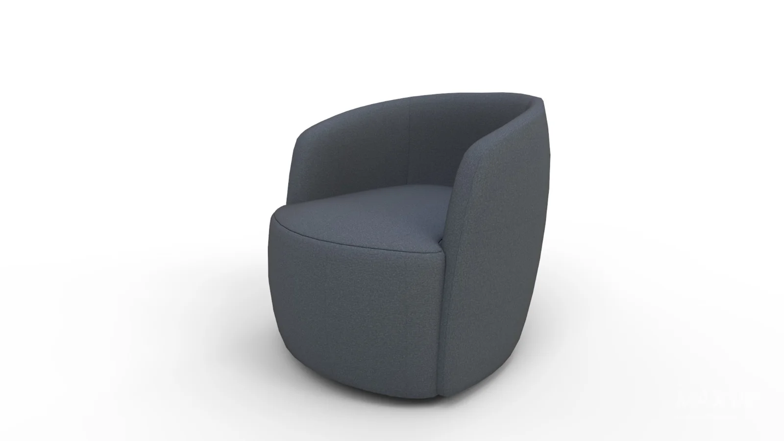Tub Swivel Chair Navy Linen - Image 9