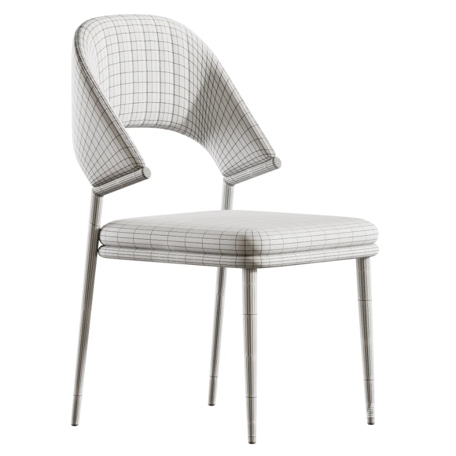 Contemporary Low Back Faux Leather Dining Chair - Image 8