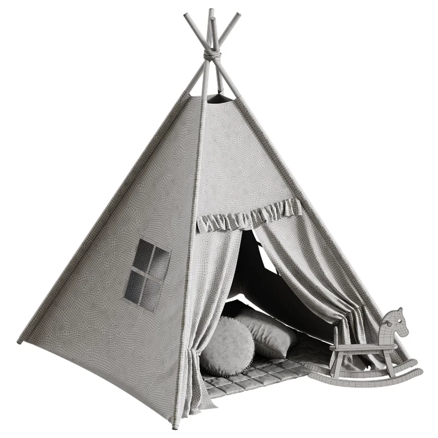 Kids Teepee Play Tent Set - Image 4