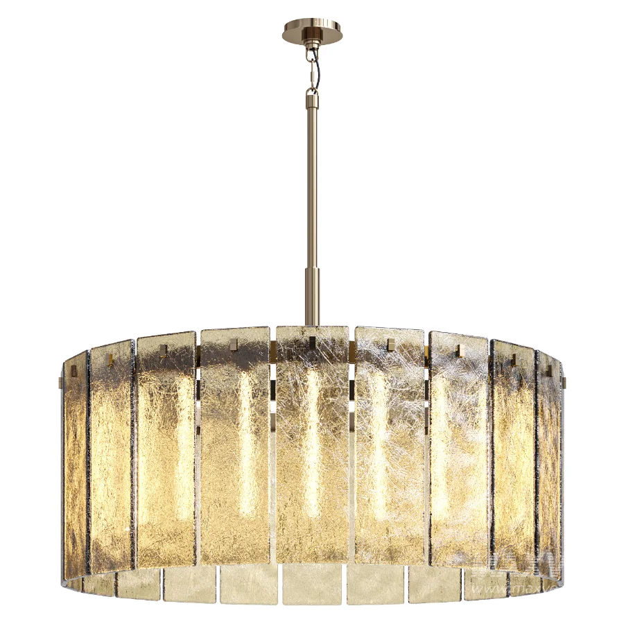 Calamette Modern Glass Round Chandelier - Image 3