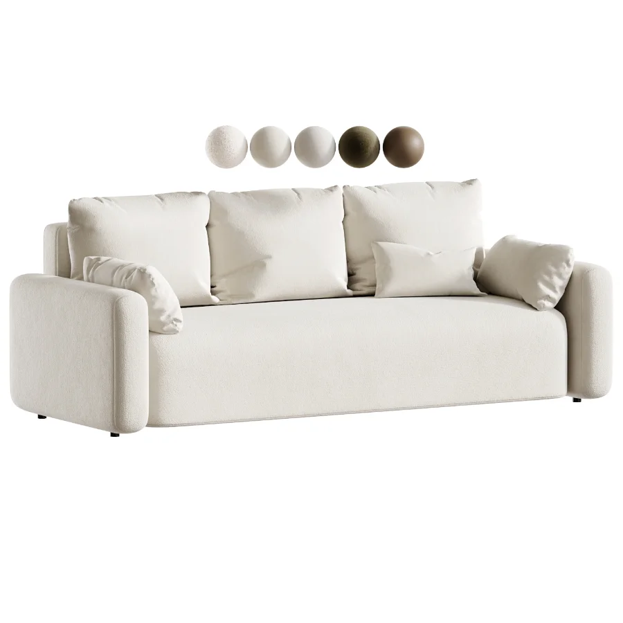 Kirmas Chenille straight sofa - Image 3