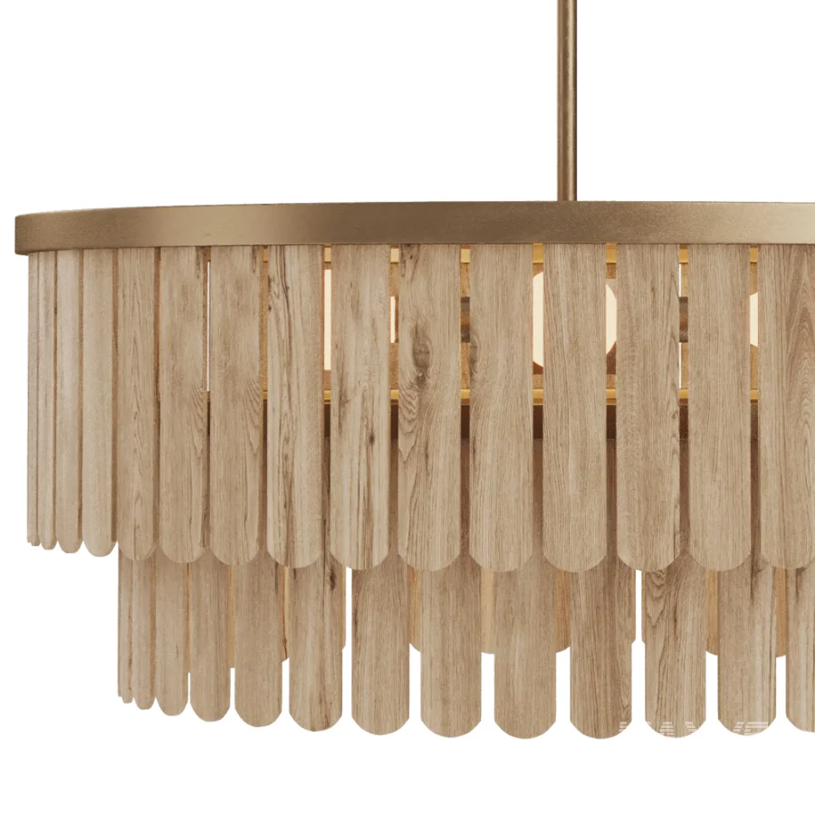 Jada Six Light Pendant Dark Brass - Image 3