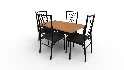 Kitchen Table and Chairs for 4 with Padded Seats - Thumbnail 4