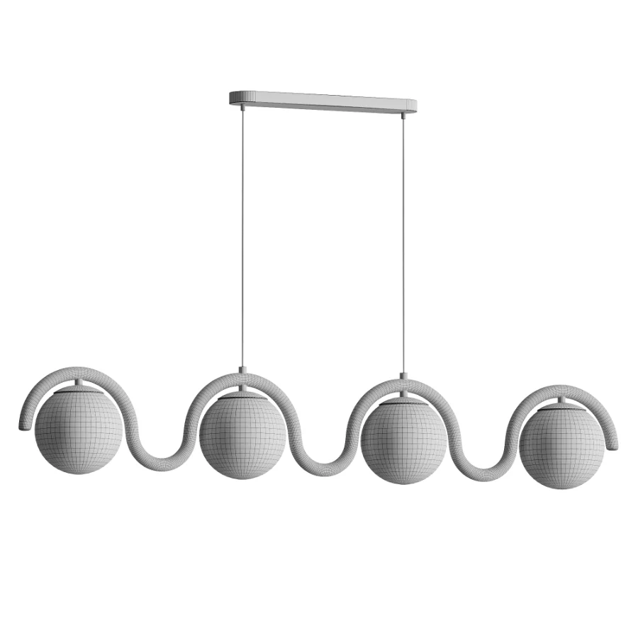 Lenox Linear Ball Pendant Lamp 4 heads - Image 3