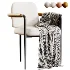 Avont White Performance Fabric Dining Armchair - Thumbnail 1